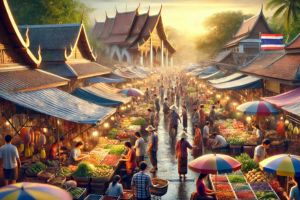 Thai Market Scene
